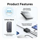 Зарядное устройство 5-дюймовое 1 Ugreen X767 65W 5 Port GaN Desktop Fast Charger PPS QC4.0 PD3.0 - изображение 5