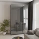 Шафа 3-дверна з антресоллю MebelStar Оскар Gloss BL-B, додаткова штанга 150x52x260 см Антрацит/Антрацит (MBS-5467) - зображення 1