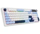 Клавіатура бездротова ігрова Ajazz AF-BGY-98 Plus White-Blue 2.4G/Bluetooth/USB - зображення 1