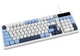 Клавіатура ігрова провідна Ajazz AF-GB-98 USB White-Blue - зображення 4