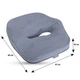 Ортопедична подушка для сидіння MAX COMFORT, від Correct Shape, чохол замша на дайвінгу, колір Сірий, 45х41х10,5 см - зображення 1