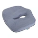 Ортопедична подушка для сидіння MAX COMFORT, від Correct Shape, чохол замша на дайвінгу, колір Сірий, 45х41х10,5 см - зображення 4