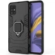 Протиударний чохол Transformer з кільцем на Samsung Galaxy A51 (Чорний / Soul Black) Epik (10605) - зображення 1