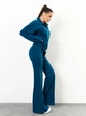 Костюм со штанами и кофтой в стиле casual трикотажный домашний молодежный со штанами клеш ISSA PLUS 15510 M бирюзовый (issa2007682784219) - изображение 2