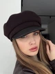 Картуз жіночий кепка з шкіряним козирком One Size шоколадний - зображення 3
