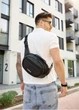 Сумка через плече бананка Sambag Flex чорна 30 × 17 × 10 см (85351001m) - зображення 2