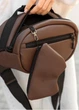 Сумка через плече жіноча бананка Sambag Flex шоколад 30 × 17 × 10 см (85351020) - зображення 4