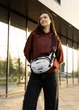 Сумка через плече жіноча бананка Sambag Flex Pro принт "Square" 30 × 17 × 15 см (85451150) - зображення 1
