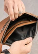 Большая мужская кожаная сумка на пояс бананка Sambag Tirso Max рыжая 38×17×6 см (81341121m) - изображение 5