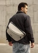 Чоловіча cумка-бананка під ноутбук Sambag Urban Laptop тепло-сіра 46 × 26 см (51411030m) - зображення 2