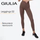Бесшовные леггинсы женские из микрофибры Giulia LEGGINGS 02 S/M Brown-deep taupe, женские спортивные лосины - изображение 1