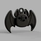 Ключницa Летучая Мышь Halloween Bat Черный 3 См 3Д Печать - изображение 1