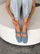 Женские балетки 39 26 см Голубой 11535 - изображение 7