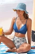 Купальник Cupshe S сине белый принт 125088 - изображение 5