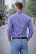 Чоловіча сорочка в клітинку темно блакитний 3XL - изображение 4