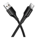 Зарядний кабель Hoco X120 Type-C 3A Black - зображення 1