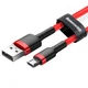 Дата кабель Baseus Cafule MicroUSB Cable 2.4A (1m) (CAMKLF-B) Червоний - зображення 4