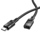 Переходник Hoco U107 Type-C male to Type-C female USB2.0 (1.2m) Black - изображение 1