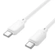 Дата кабель Hoco X113 Beneficio Type-C to Type-C 60W (1m) White - зображення 2