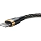 Дата кабель Baseus Cafule Lightning Cable 1.5A (2m) (CALKLF-C) Золотий / Чорний - зображення 4