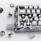 Ігрова дротова магнітна клавіатура GravaStar Mercury V60 Pro Deluxe Edition / Magnetic GravaStar UFO Switch / with Keycap Set / Chrome Silver - зображення 4