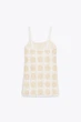 Коротка сукня, зв'язана гачком Zara 8779/627 M Біла/бежева (08779627072M) - изображение 5