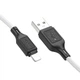 Дата кабель Hoco X90 Cool silicone USB to Lightning (1m) White - зображення 3