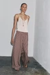 Струмуючі смугасті штани zw collection Zara 4437/247 XL Синій/Бежевий (04437247068XL) - изображение 4