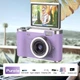 Цифровая 4K камера OURLIFE с поворотным 2,4-дюймовым экраном и откидной крышкой, для фото и видео высокого разрешения, фиолетовая - изображение 1