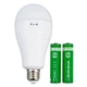 Аварийная аккумуляторная светодиодная LED лампа E27 20W 2 акамулятора 18650 - изображение 3