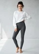 Леггинсы женские на коротком меху с высокой посадкой Primark 18606 Серые меланж One Size S-L (на укр 42-48) - изображение 1