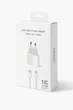 Комплект Зарядний блок для iPhone 15 16 17 Pro Plus Max Швидка зарядка USB-C Мережевий зарядний пристрій 35W Блок живлення Type-C Power Adapter; Кабель плетений 60W для швидкого заряджання айфон 15 16 17 iPad Samsung 90 см LEXEGO BK3560/W1 - зображення 10