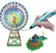 Детский набор для моделирования 3D-Pen ручка с LCD-дисплеем Голубой - изображение 10