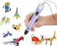 Набор для детского творчества 3D-Pen ручка с LCD-дисплеем Фиолетовый - изображение 9