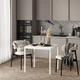 Обеденный стол Art in Head Brevity Loft mini 670х750х670 Белый бриллиант/Белый металл (TB03010000010) - изображение 3