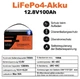 Аккумулятор LiFePO4 12.8V 100Ah 1280Wh 100A Werchtay с BMS для ИБП и солнечных систем - изображение 4