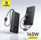 Портативний акумулятор Baseus 145W 25000mAh EnerFill Built-In Dual USB-C Cable Fast Charge Digital Display - изображение 1