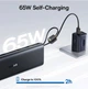 Портативний акумулятор Baseus 145W 25000mAh EnerFill Built-In Dual USB-C Cable Fast Charge Digital Display - изображение 5