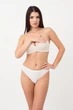 Женские хлопковые трусы танга Giulia Leila 2102/60 L White-whisper, комфортные трусики стринги, базовое белье - изображение 2