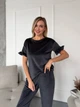 Жіночий домашній костюм з рюшами (футболка+штани) Uaclothes 46-48 Чорний (like36849-172761350) - изображение 2