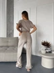 Жіночий домашній костюм з рюшами (футболка+штани) Uaclothes 46-48 Бежевий (like36847-172741350) - изображение 7