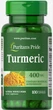 Куркума Puritan's Pride экстракт куркумы Turmeric 400 мг 100 капсул ARE-576440 - изображение 1