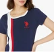 Женское платье U.S. Polo Assn. в стиле Old Money трикотажное летнее мини XL синее - изображение 2