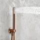 Вбудована душова система прихованого монтажу IMEX MONZA BRUSHED ROSE GOLD латунь PVD матова золото рожеве - зображення 4