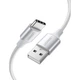 Дата кабель USB 2.0 AM to USB-C 0.25m 3A braided US288 white Ugreen (60129) - изображение 1