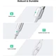 Дата кабель USB 2.0 AM to USB-C 0.25m 3A braided US288 white Ugreen (60129) - изображение 3