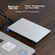 Портативный жесткий диск TOSHIBA 1 ТБ, механический, тонкий, серия USB 3.2 Gen 1, 2,5 дюйма, серебристый, совместим с Mac, металлический корпус, ультратонкий, защита паролем, простое резервное копирование. - изображение 4