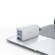 Мережевий зарядний пристрій Anker Nanoll 65W 3 порти White (A2667) - зображення 2