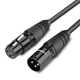 Кабель мультимедийный XLR M to XLR F 3.0m AV130 black Ugreen (20711) - изображение 1