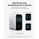 Зарядний пристрій Anker Laptop GaN 140W 3xUSB-C PD3.1 + USB-A + display + cable Silver (B2697G41) - зображення 4